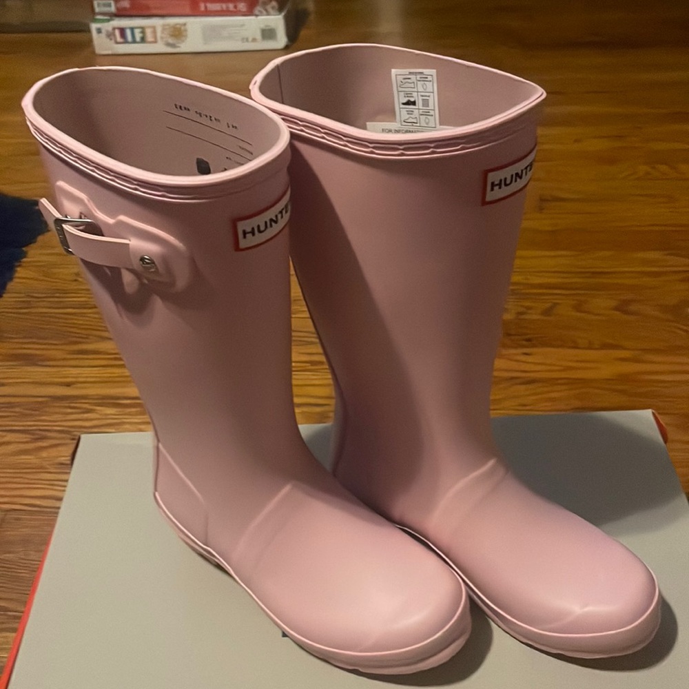 Hunter Kids Pink Rain Boots